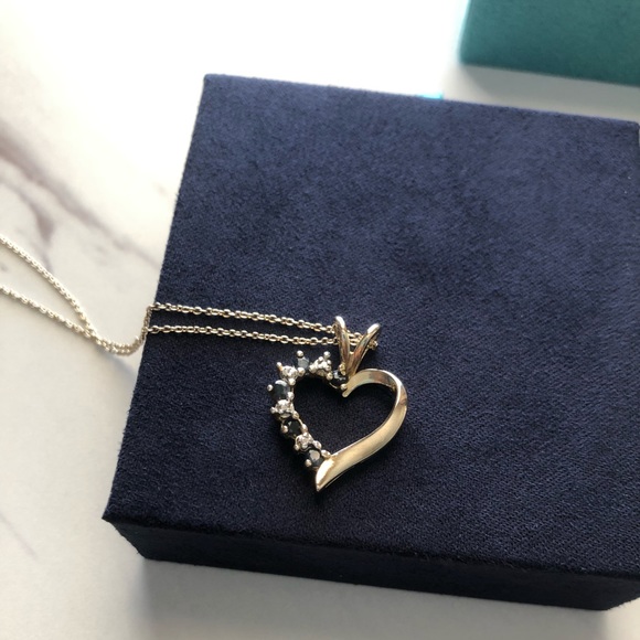 Genuine Sapphire & Diamond Accent 18K 925 Necklace - Picture 2 of 6